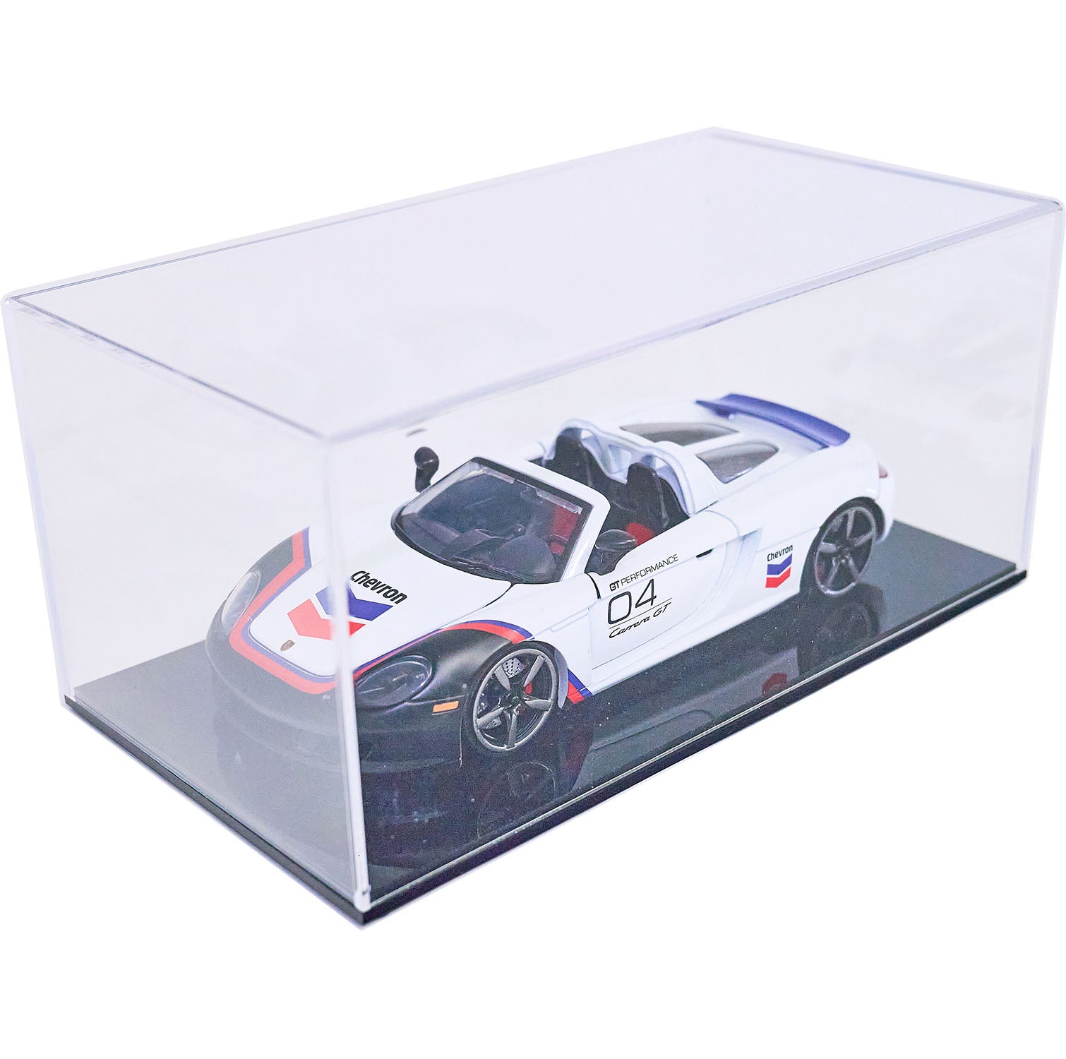 Premium Acrylic Case for 1:24 Scale Die Cast Model Cars with Black Base