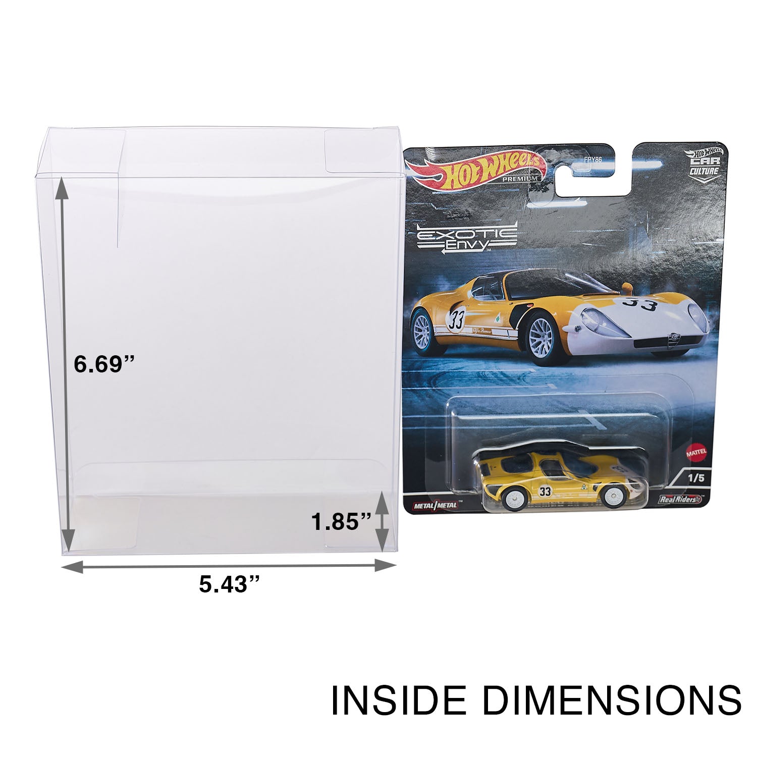 Platinum Protectors for Hot Wheels Premium Line & Car Culture Cars Carded Boxes