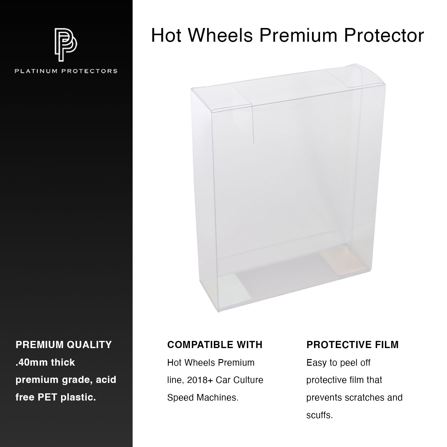 Platinum Protectors for Hot Wheels Premium Line & Car Culture Cars Carded Boxes