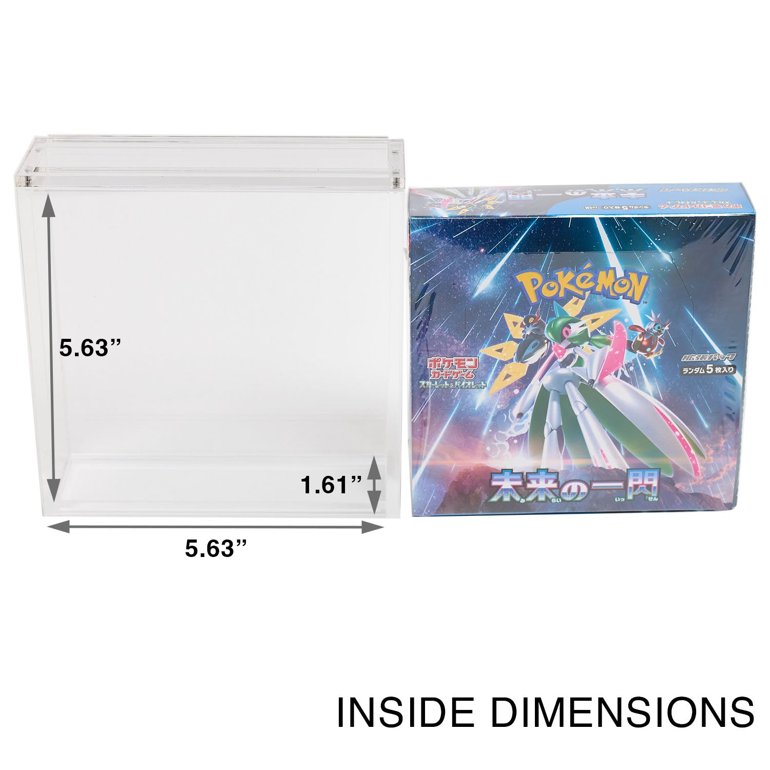 Premium Acrylic Case for Pokemon Japanese Booster Expansion Box (Large) with Magnetic Top