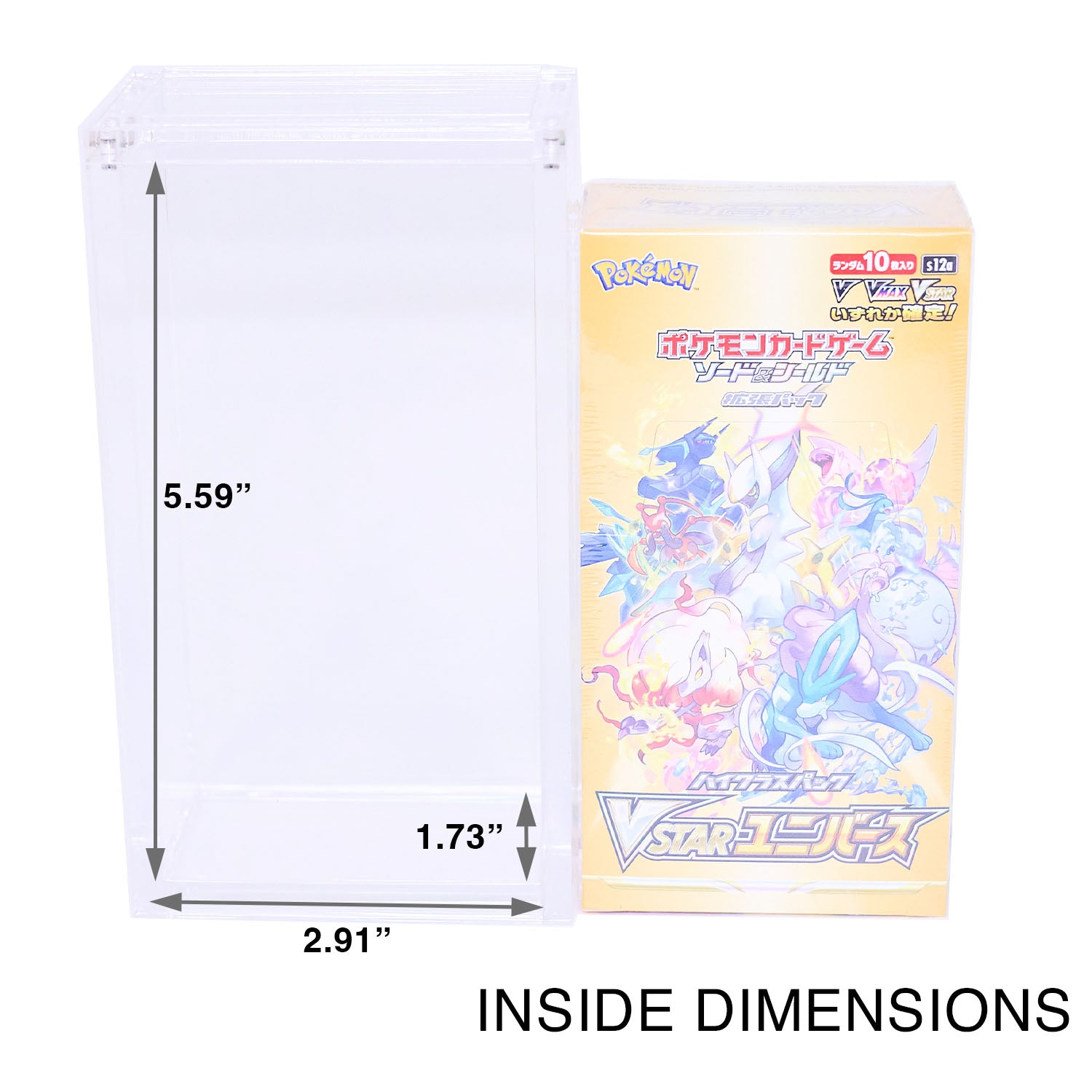 Premium Acrylic Case for Pokemon Japanese Booster Box (Small) with Magnetic Top