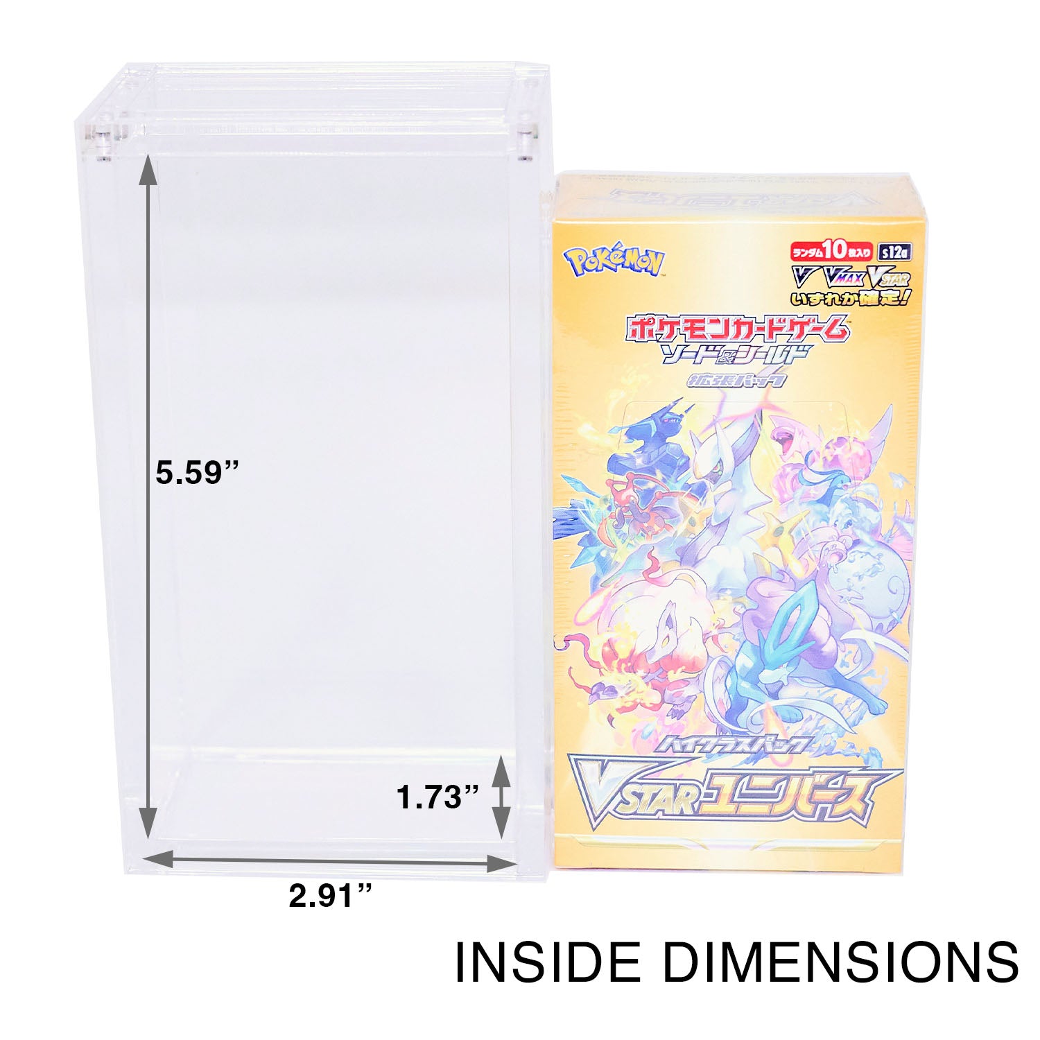 Premium Acrylic Case for Pokemon Japanese Booster Box (Small) with Magnetic Top