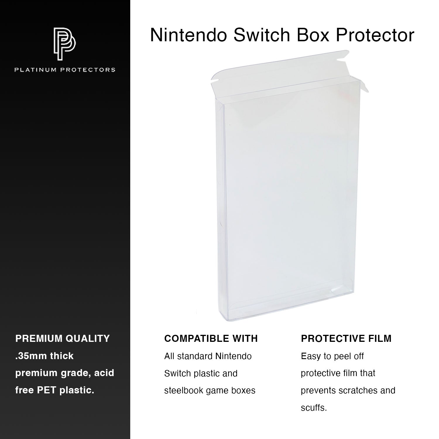 Platinum Protectors for Nintendo Switch Plastic & Steelbook Game Boxes