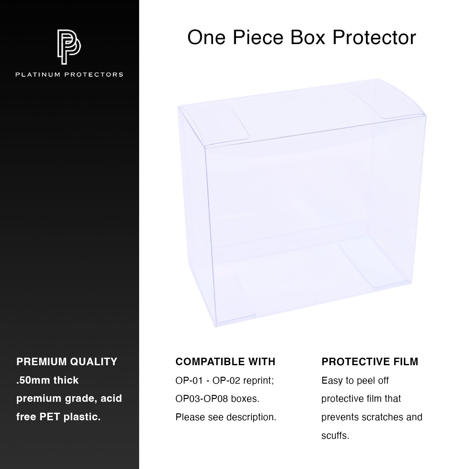 Platinum Protectors for One Piece Booster Boxes OP-01 to OP-08 (01-02 Reprint)