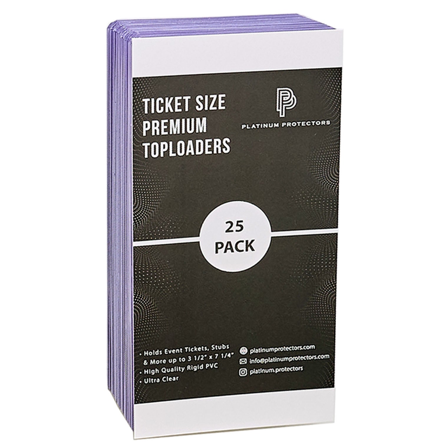 Platinum Protectors Premium Ticket Toploaders 3.5x7.25 for Sports Events, Stubs, Concerts